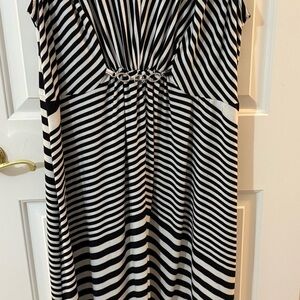 Black and White Striped Dress